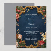 Romantic Rose Wedding Invitation Set 招待状 (正面/裏面)