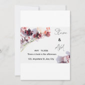 Romantic Rose Wedding Invitation | Soft Floral Ele 招待状 (正面)