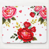 Romantic Roses and Hearts Mouse Pad マウスパッド (正面)