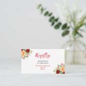 Romantic Roses Floral Wedding Registry エンクロージャーカード (スタンド正面)