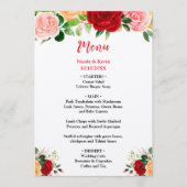 Romantic Roses FloralRomantic Red and Oran Wedding メニュー (正面)