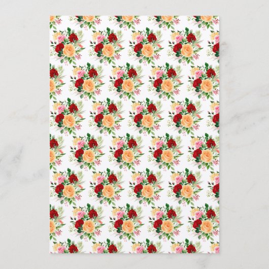 Romantic Roses FloralRomantic Red and Oran Wedding メニュー (裏面)