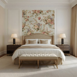 Romantic Roses & Wildflowers Vintage Garland 壁紙