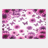 Romantic Rosy Blossom Harmony Creamy Pink Floral ラッピングペーパーシート (正面)