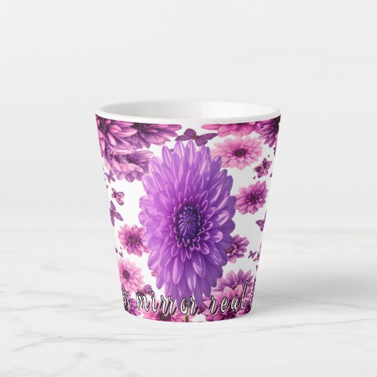 Romantic Rosy Floral カフェラテマグ (正面)