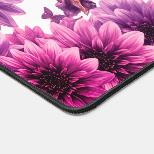 Romantic Rosy Floral デスクマット (コーナー)