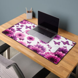 Romantic Rosy Floral デスクマット