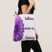 Romantic Rosy Floral トートバッグ (クローズアップ)