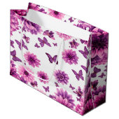 Romantic Rosy Floral ラージペーパーバッグ (正面アングル)