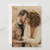 Romantic Rustic Photo Wedding 招待状 (裏面)