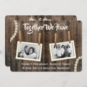 Romantic & Rustic Vow Renewal Two Photo Invitation 招待状 (正面/裏面)