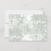 Romantic Sage Floral Wedding 出欠カード (裏面)