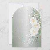Romantic Sage Green Arch Wedding Invitation 招待状 (裏面)