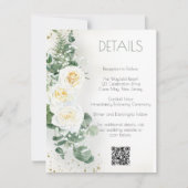 Romantic Sage Green Wedding Details Card 招待状 (正面)