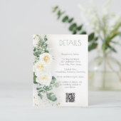 Romantic Sage Green Wedding Details Card 招待状 (スタンド正面)