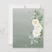 Romantic Sage Green Wedding Details Card 招待状 (裏面)