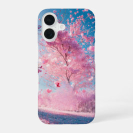 Romantic Sakura - Heart Blossom Phone Case iPhone 16ケース