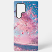 Romantic Sakura - Heart Blossom Phone Case Samsung Galaxyケース (裏面)