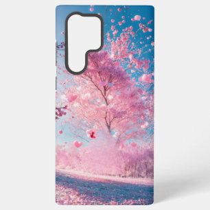 Romantic Sakura - Heart Blossom Phone Case Samsung Galaxy S22 Ultraケース