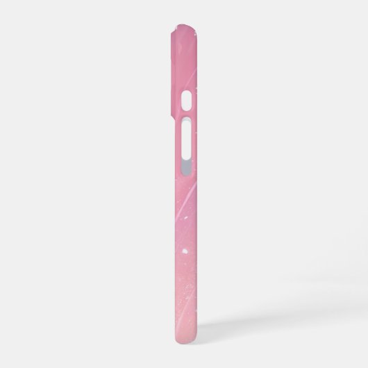Romantic Sakura - Soft Pink Gradient Phone Case iPhone 16ケース (左側面)