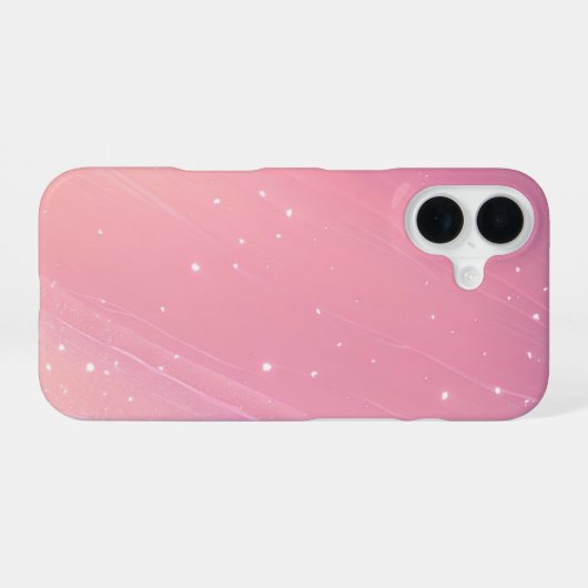 Romantic Sakura - Soft Pink Gradient Phone Case iPhone 16ケース (裏面横)