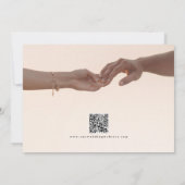 Romantic Script Calligraphy Add Photo Wedding セーブザデート (裏面)