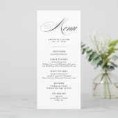 Romantic Script Calligraphy Details Menu Wedding メニュー (スタンド正面)