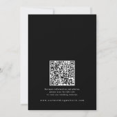 Romantic Script Calligraphy QR code Wedding セーブザデート (裏面)
