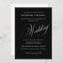Romantic Script Calligraphy Simple & Chic Wedding
