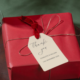 Romantic Script Classic Wedding Favor Tag ギフトタグ