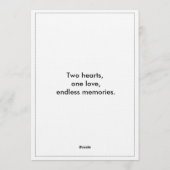 Romantic Script Wedding Invitation – Customizable 招待状 (裏面)