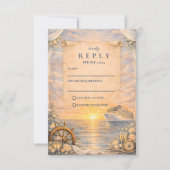 Romantic Seaside Cruise Wedding 出欠カード (正面)