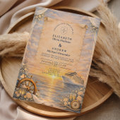 Romantic Seaside Cruise Wedding 招待状