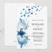 Romantic Seaside Wedding Invitation 招待状 (正面/裏面)