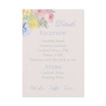 Romantic second wedding or renewal Details Card
