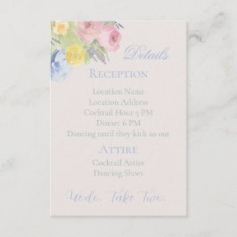 Romantic second wedding or renewal Details Card エンクロージャーカード