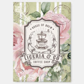 Romantic Shabby Chic French decor Botanical マグネット (正面)