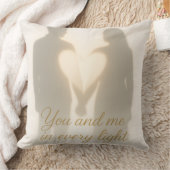 Romantic Shadow Couple Heart Throw Pillow | You an クッション (ブランケット)