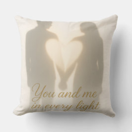 Romantic Shadow Couple Heart Throw Pillow | You an クッション