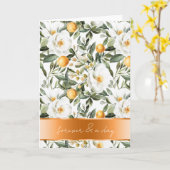 Romantic Sicilian Summer Floral Oranges Wedding カード (黄色い花)