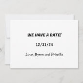 Romantic Silhouette Couple Forest Stroll 案内状 (裏面)