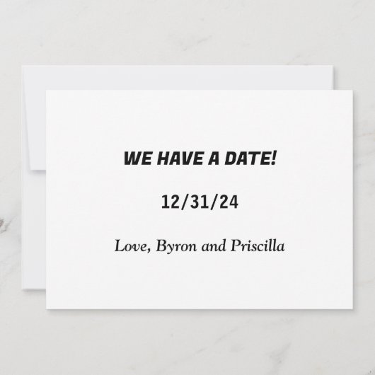 Romantic Silhouette Couple Forest Stroll 案内状 (裏面)