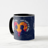 Romantic Silhouette Couple Heart Two-Tone Mug マグカップ (正面左)