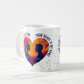 Romantic Silhouette Couple Your Heart Is My Home  コーヒーマグカップ (正面左)