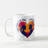 Romantic Silhouette Couple Your Heart Is My Home  コーヒーマグカップ (左)