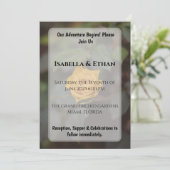 Romantic Single Yellow Rose Dark Garden Wedding  招待状 (スタンド正面)