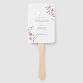 Romantic Soft Floral Blush pink watercolor wedding ハンドファン (裏面)
