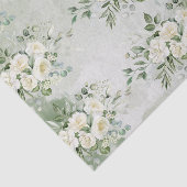 Romantic Soft Sage Green Floral Garden Wedding  薄葉紙 (詳細)