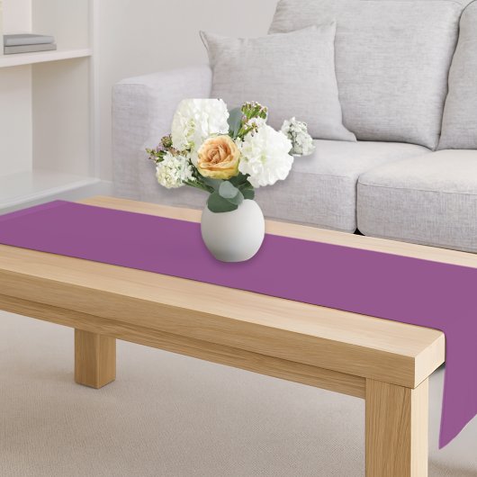 Romantic solid lila spring decor ショートテーブルランナー