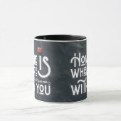 Romantic Soulmate Quote Heart Combo Mug マグカップ (中央)